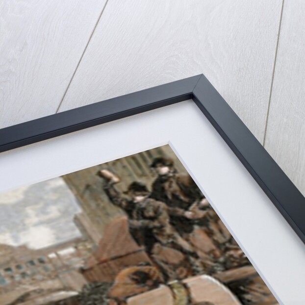 Police officers dispersing the strike of employees of Streetcar in New York, 1886 by Anonymous