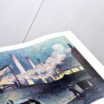 Factory Chimneys at Couillet by Maximilien Luce