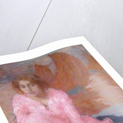 The Pink Dress by Edmond Francois Aman-Jean