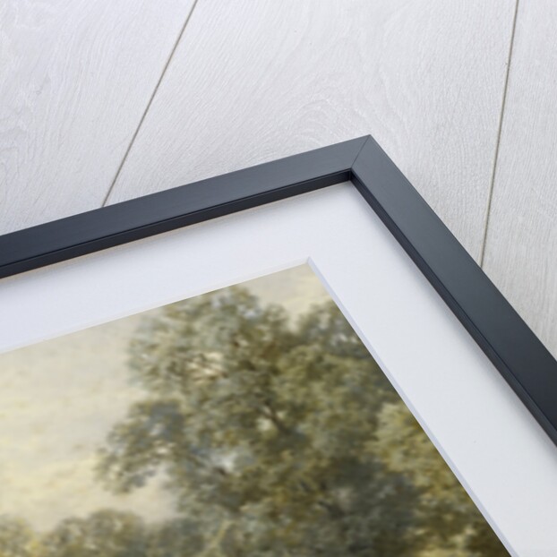 Fowl House Farm, Witley, with Children, a Shepherd and a Flock of Sheep Nearby by Myles Birket Foster