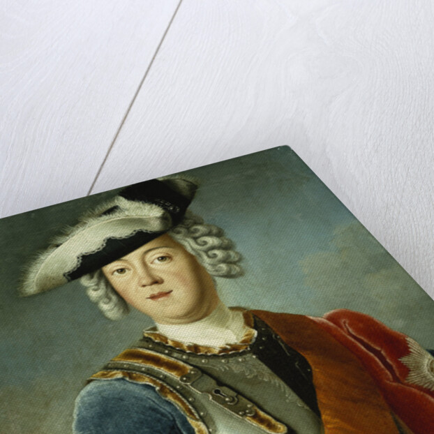 Portrait of a Gentleman, Said to be August William, Half Length, Wearing a Blue Jacket, White Shirt, and Armour Breast Plate by Anonymous