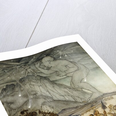 Hercules Supporting the Sky Instead of Atlas by Arthur Rackham