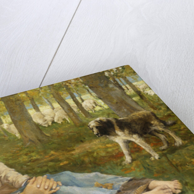 A Shepherdess and Her Flock by John MacAllan Swan