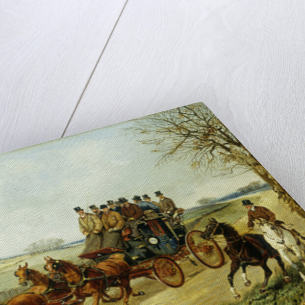 A Coach and Four on an Autumn Road by Henry Alken