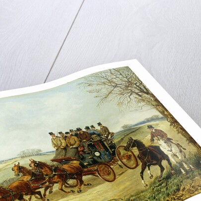 A Coach and Four on an Autumn Road by Henry Alken
