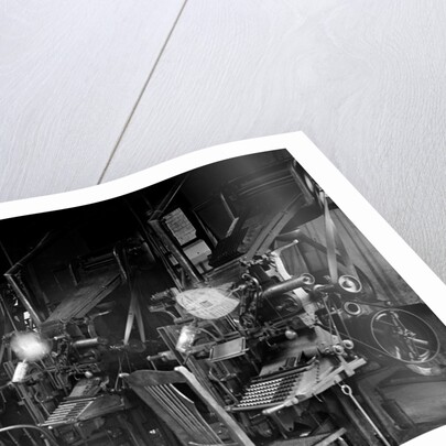 Typesetting operation in an industrial environment, ca. 1900 by Anonymous