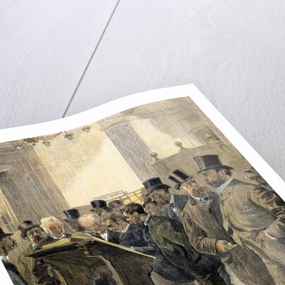 London Stock Exchange. Shipowners and merchants consulting the Lloyd's Loss Book by Anonymous