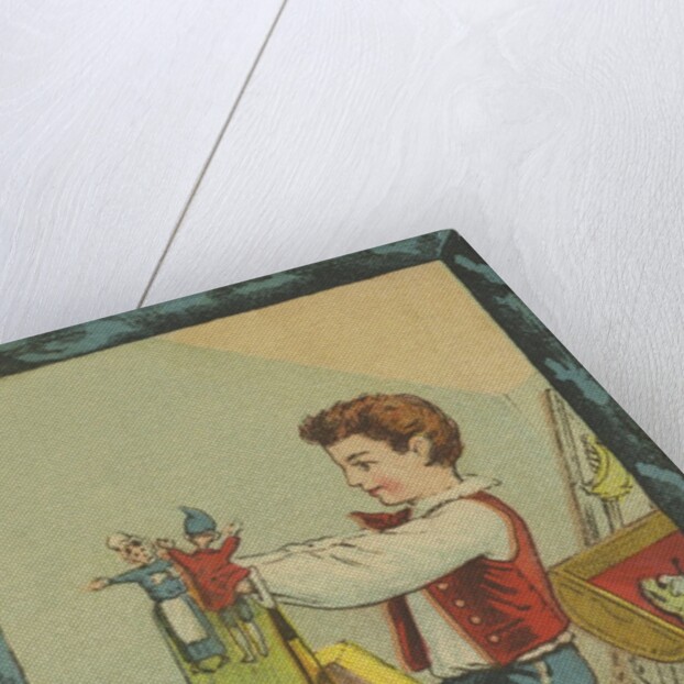 Boy with Hand Puppets by Anonymous