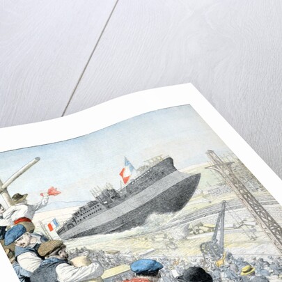 Launching of French Warship 'Patrie' Seyne-sur-Mer (Jan 1904) by Anonymous