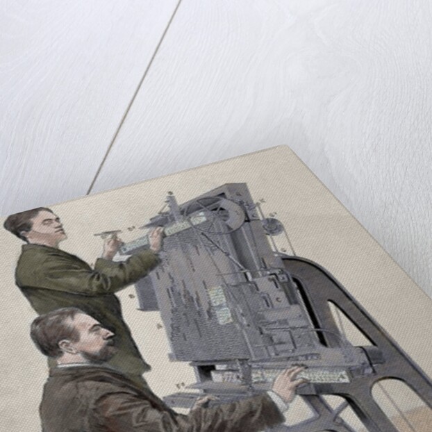 Typographic composing new machine by Anonymous