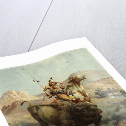 Indian and Buffalo by Edgar Samuel Paxson