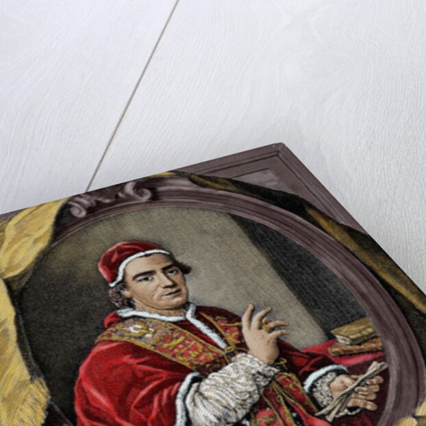 Clement XIV (1705-1774). Italian Pope, born Giovanni Vincenzo Antonio Ganganelli. Engraving by Anonymous