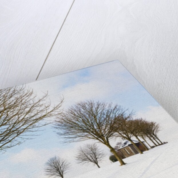 Winter scene by a chapel by Anonymous