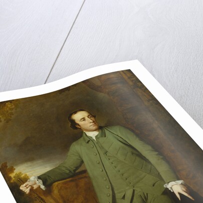 Portrait of George Morewood, standing full length, in a Green Coat, Waistcoat and Breeches by George Romney