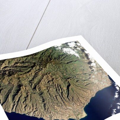 Satellite view of Gran Canaria, in the Canary Islands by Anonymous