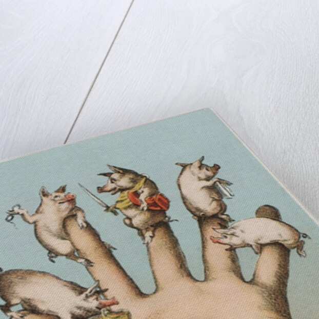 Five pigs on five fingers by Anonymous