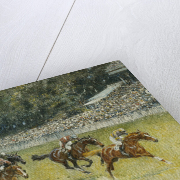 A Finish at Goodwood by Gilbert Holiday