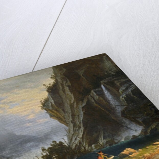Indians Spearfishing by Albert Bierstadt