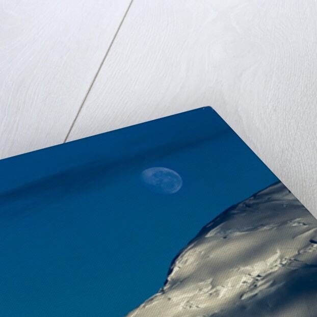 Mountain Ridge and Moon, Antarctic Peninsula by Anonymous