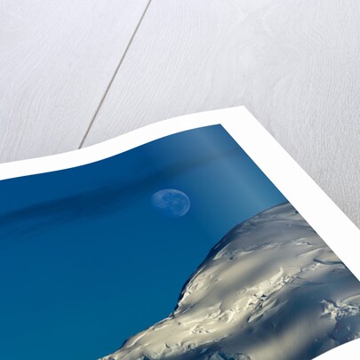 Mountain Ridge and Moon, Antarctic Peninsula by Anonymous