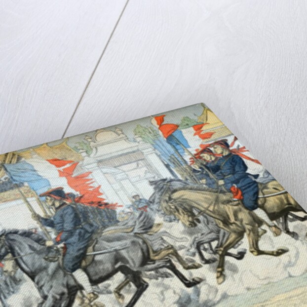 Procession of Indigenous Cavalry in French Indo-China (Vietnam) by Anonymous