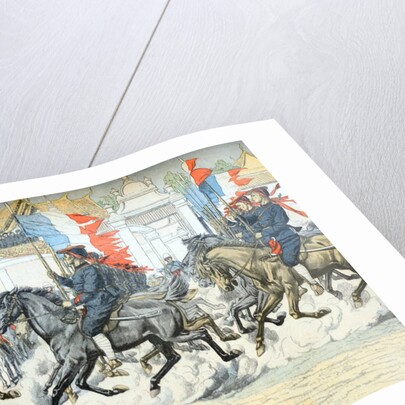 Procession of Indigenous Cavalry in French Indo-China (Vietnam) by Anonymous