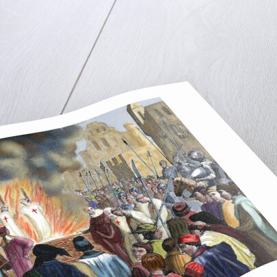 Burning Templar in the 14th century by Anonymous
