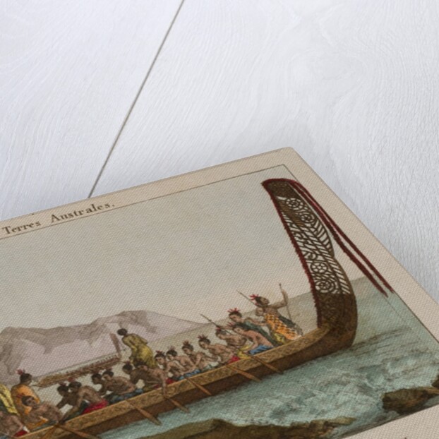 War canoe of New Zealand by Anonymous