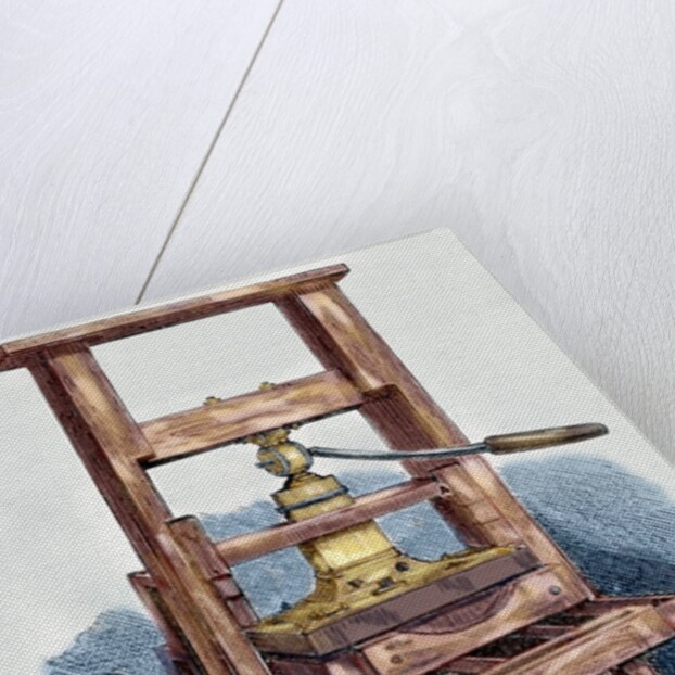 Printing press used by Benjamin Franklin (1706-1790) by Anonymous