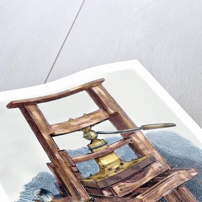 Printing press used by Benjamin Franklin (1706-1790) by Anonymous