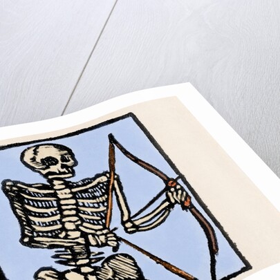 Death depicted with a bow and arrow by Anonymous