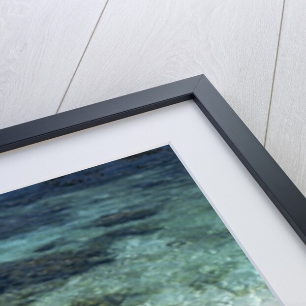 1990s Couple Sunbathing In Shallow Water At The Ocean's Edge by Anonymous