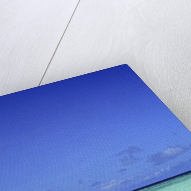 1990s Man And Woman Sitting On The Beach Facing The Water Mopion Island, Grenadines, West Indies by Anonymous