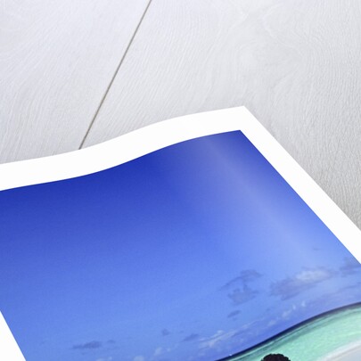 1990s Man And Woman Sitting On The Beach Facing The Water Mopion Island, Grenadines, West Indies by Anonymous