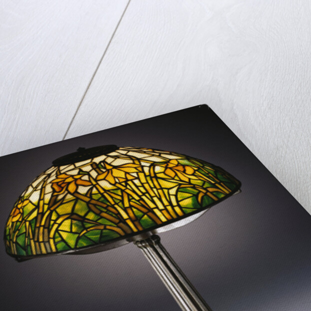 Tiffany Studios 'Daffodil' leaded glass and bronze table lamp by Anonymous