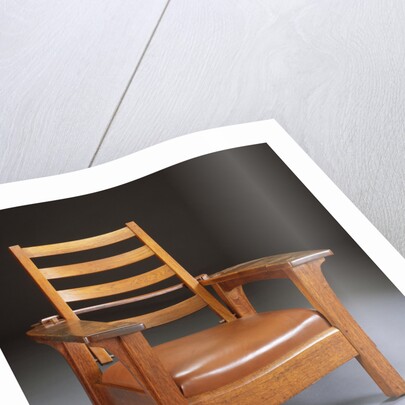 L. & J.G. Stickley Company oak Morris chair by Anonymous