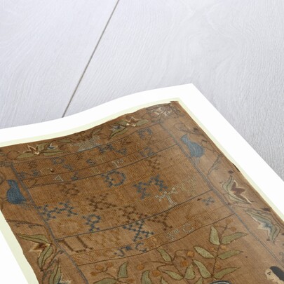 A fine needlework sampler by Anonymous