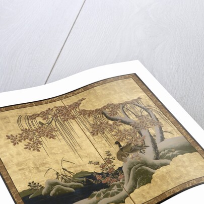 Ducks, one of a pair of two-panel screens by Anonymous