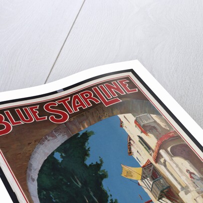 Blue Star Line, Mediterranean Cruises poster by Maurice Randall