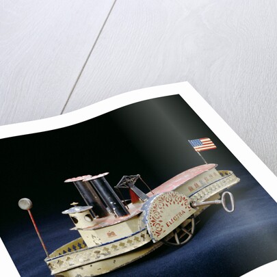 A rare Electra American clock-work, tinplate paddlewheel river boat, circa 1860's by Anonymous