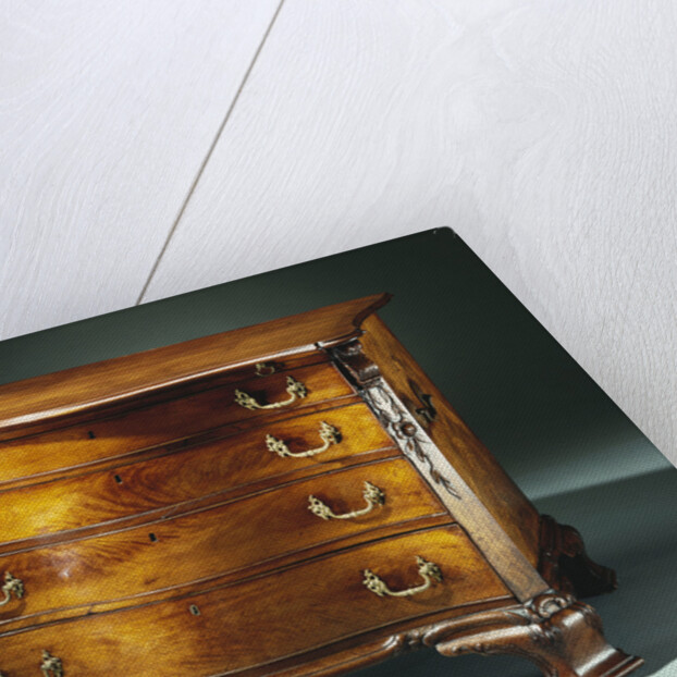 A Chippendale carved and veneered mahogany dressing bureau by Anonymous