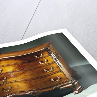 A Chippendale carved and veneered mahogany dressing bureau by Anonymous