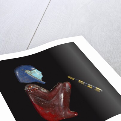 Ancient Egyptian Profile Face and Wig by Anonymous