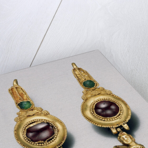 A pair of Hellenistic gold earrings by Anonymous