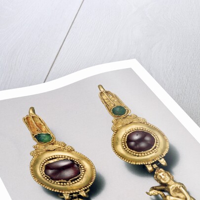 A pair of Hellenistic gold earrings by Anonymous