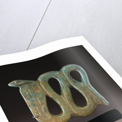 An Egyptian pale-blue faience plaque of a cobra, Dynasty XXVI-XXX, 664-30 B.C by Anonymous