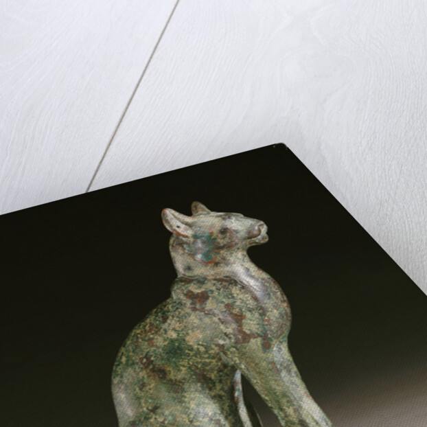 An Egyptian bronze figure of a cat by Anonymous