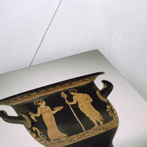 An Apulian red-figure bell krater attributed to the Painter of the Long Overalls by Anonymous