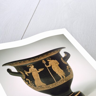 An Apulian red-figure bell krater attributed to the Painter of the Long Overalls by Anonymous