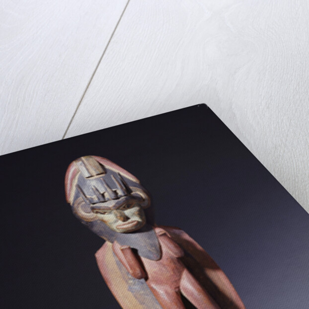 Northern Haida carving of a shaman upon the back of a sculpin by Anonymous